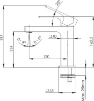 Смеситель для раковины Remer Absolute AU12NO черный матовый