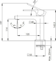 Смеситель для раковины Remer Absolute AU12NO черный матовый Смеситель для раковины Remer Absolute AU12NO черный матовый