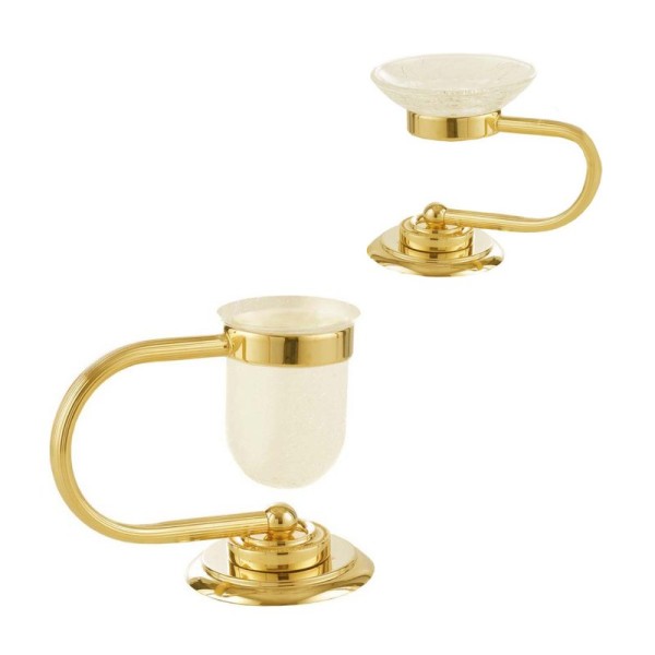 Набор Стакан Boheme Murano 10911-G + Мыльница 10910-G