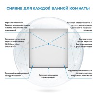 Зеркало Wellsee 7 Rays’ Spectrum 50х50 черное матовое