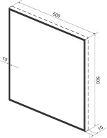 Зеркало Wellsee 7 Rays’ Spectrum 50х50 черное матовое