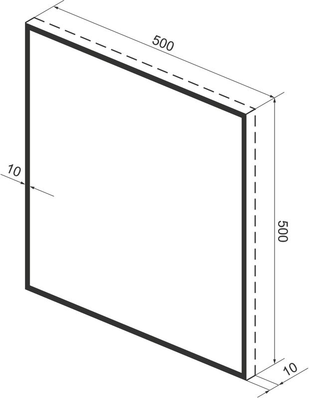 Зеркало Wellsee 7 Rays’ Spectrum 50х50 черное матовое