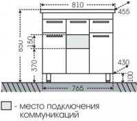 Тумба под раковину СаНта Родос 80