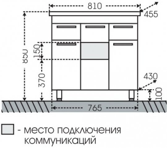 Тумба под раковину СаНта Родос 80