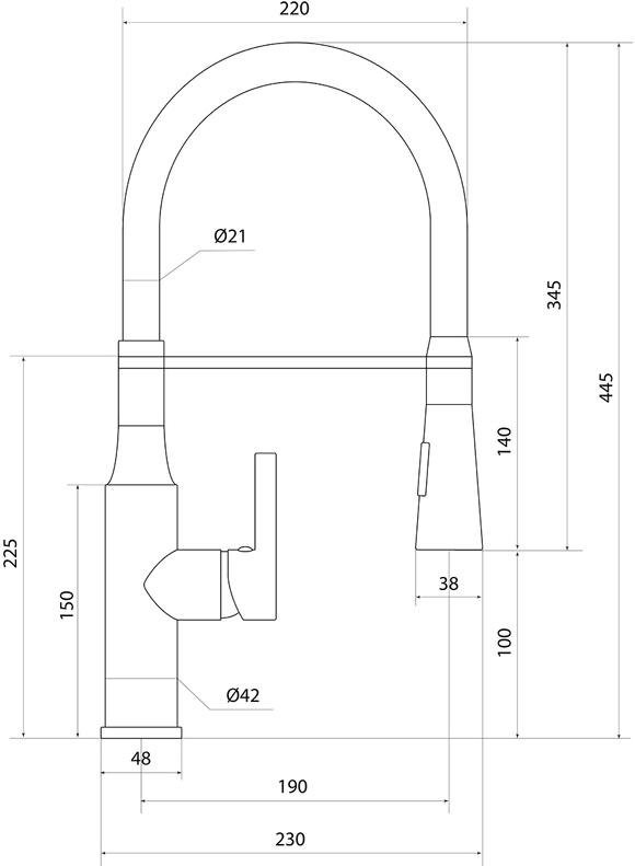 Смеситель для кухни Славен Город Д СЛ-ОД-Д25