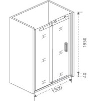 Душевая дверь в нишу Good Door Galaxy WTW-130-C-CH профиль хром