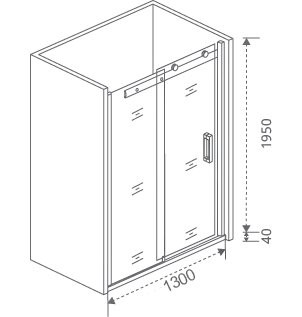 Душевая дверь в нишу Good Door Galaxy WTW-130-C-CH профиль хром