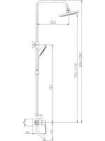 Душевая стойка Haiba HB2414 хром Душевая стойка Haiba HB2414 хром