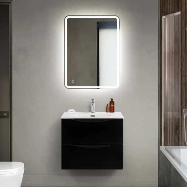 Мебель для ванной комнаты BelBagno Marino-cer-mini 60 подвесная, nero lucido