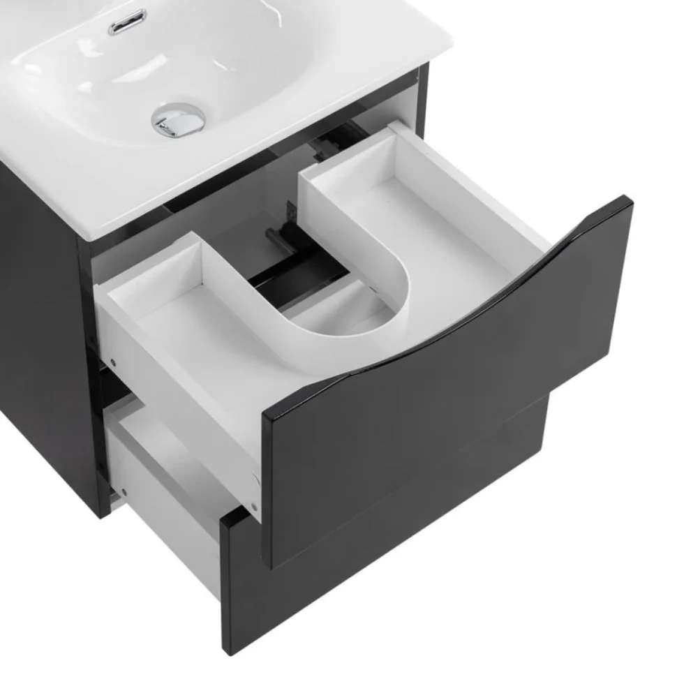 Мебель для ванной комнаты BelBagno Marino-cer-mini 60 подвесная, nero lucido