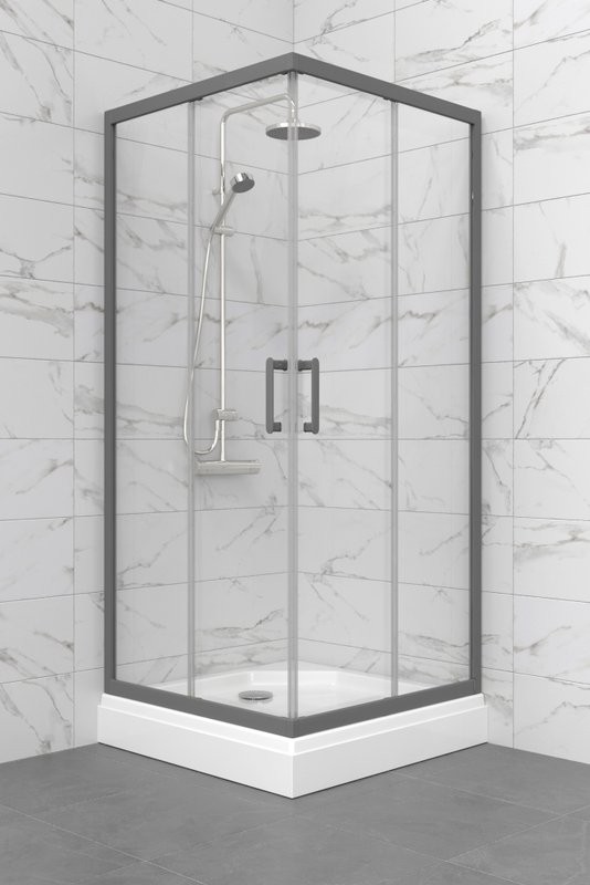 Душевой уголок Triton Фикс Графит Щ0000077404 100х100 см с поддоном