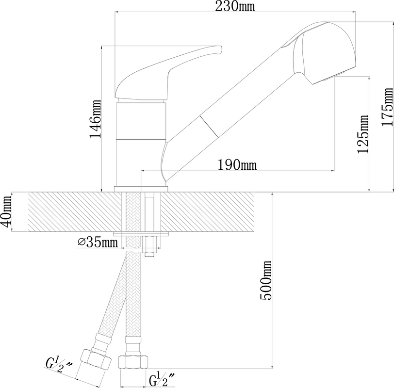 Смеситель для кухни Dr. Gans Соната 319.04L.1223.410 везувий