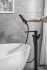 Напольный смеситель для ванны с душем Allen Brau Infinity 5.21009-31 С ВНУТРЕННЕЙ ЧАСТЬЮ, чёрный матовый