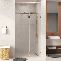 Душевая дверь в нишу Wasserkraft Ems 76H05R-MG 120 см, матовое стекло, фурнитура золото