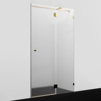Душевая дверь в нишу Wasserkraft Ems 76H05R-MG 120 см, матовое стекло, фурнитура золото