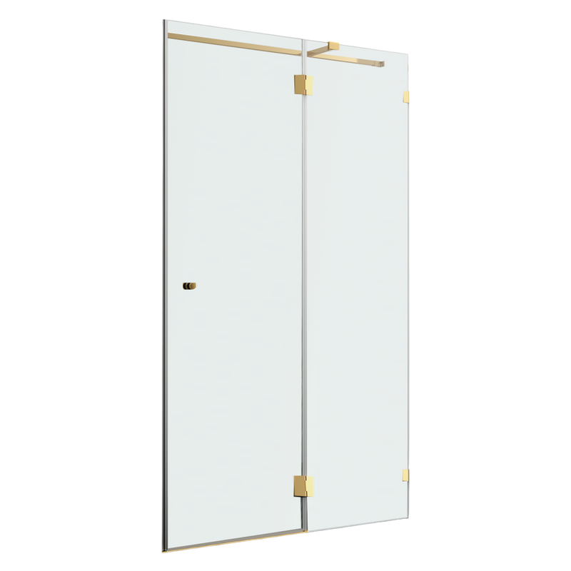 Душевая дверь в нишу Wasserkraft Ems 76H05R-MG 120 см, матовое стекло, фурнитура золото