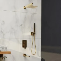Душевой комплект RGW Shower Panels SP-56G С ВНУТРЕННЕЙ ЧАСТЬЮ, золото