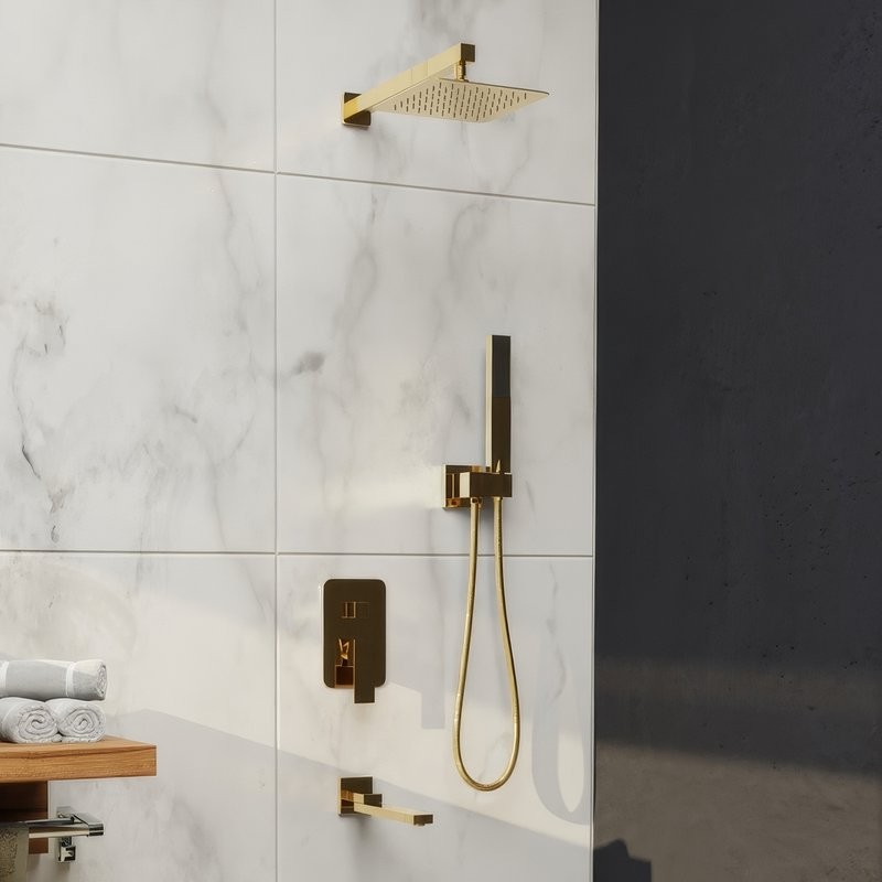 Душевой комплект RGW Shower Panels SP-56G С ВНУТРЕННЕЙ ЧАСТЬЮ, золото
