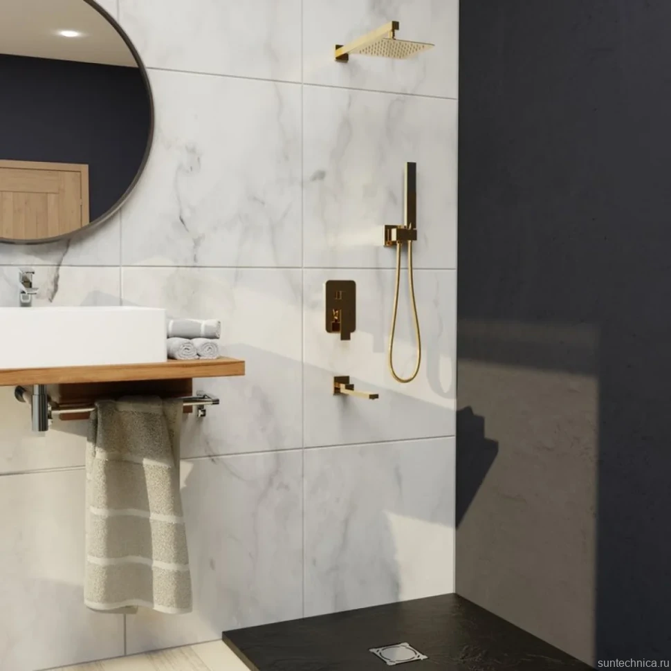 Душевой комплект RGW Shower Panels SP-56G С ВНУТРЕННЕЙ ЧАСТЬЮ, золото