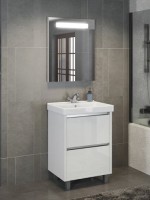 Тумба с раковиной Comforty Дублин 60 белый глянец