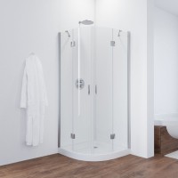 Душевой уголок Vegas Glass AFS TUR NOVO h1890 90 08 01 профиль глянцевый хром, стекло прозрачное