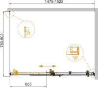Душевой уголок Cezares Stylus Soft AH 1 150/80 C Cr