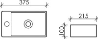 Раковина маленькая в туалет Ceramicanova Element CN5008 L