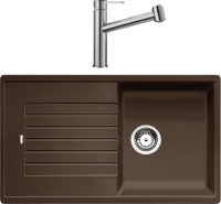 Комплект Мойка Blanco Zia 5S 520519 кофе + Смеситель Ambis-S 523119