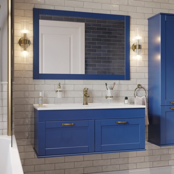 Мебель для ванной комнаты Sanflor Ванесса 105, подвесная, индиго