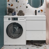 Мебель для ванной комнаты Vigo Urban 60 R 2 ящика, под стиральную машину, белая