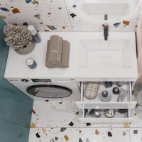 Мебель для ванной комнаты Vigo Urban 60 R 2 ящика, под стиральную машину, белая