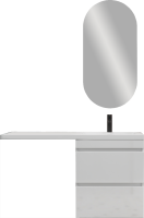 Мебель для ванной комнаты Vigo Urban 60 R 2 ящика, под стиральную машину, белая