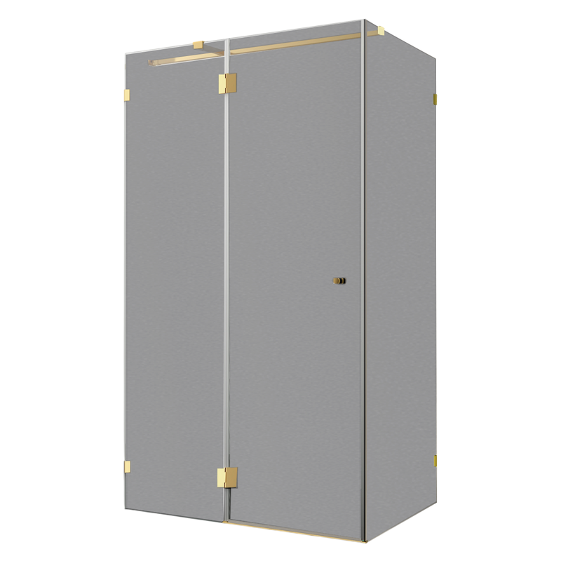 Душевой уголок Wasserkraft Ems 76H10-TG 120х100 см, стекло тонированное, фурнитура золото