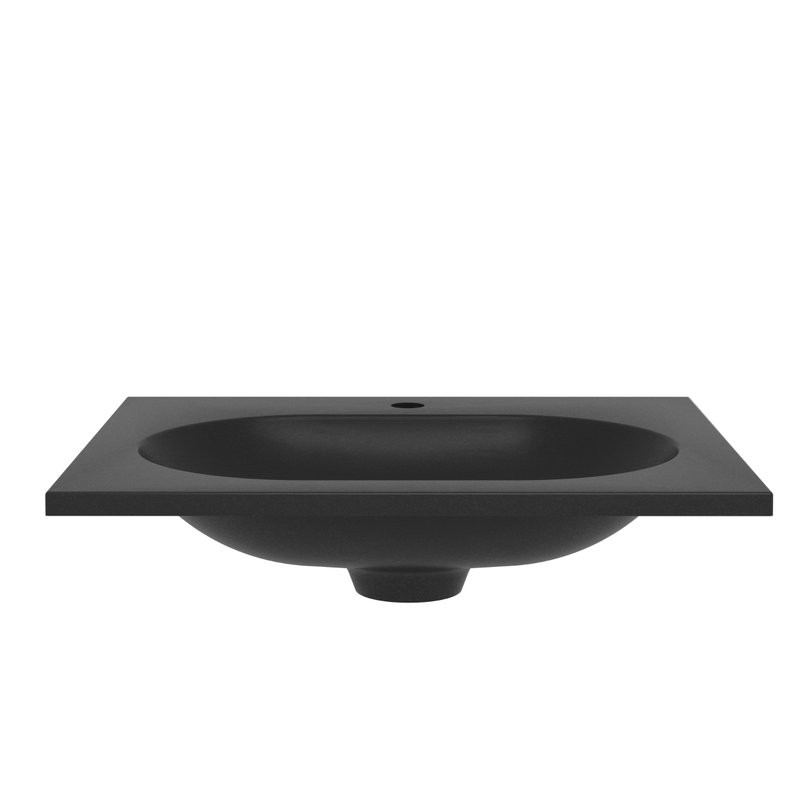 Тумба с раковиной Vincea Welle 60 m.beige soft-touch, раковина VCB-4H600A антрацит