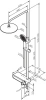 Душевая стойка AM.PM X-Joy F0785A722 черный матовый