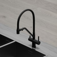 Смеситель для кухни Sancos Dora SC4003MB с гибким изливом, матовый черный
