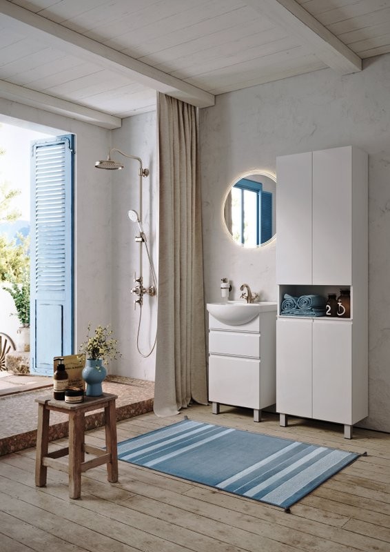 Мебель для ванной комнаты Aqwella Rodos 50 напольная, белая