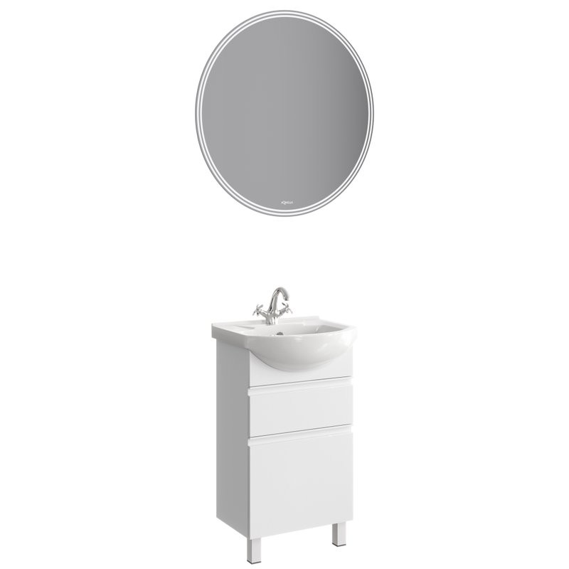 Мебель для ванной комнаты Aqwella Rodos 50 напольная, белая