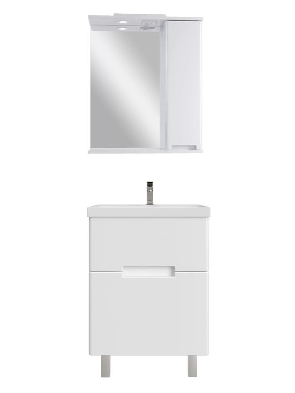 Мебель для ванной комнаты SanStar Ориана 50 напольная, раковина Cersanit Moduo 50