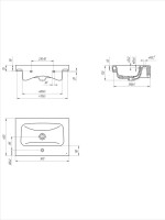 Мебель для ванной комнаты SanStar Ориана 50 напольная, раковина Cersanit Moduo 50