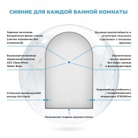 Зеркало Wellsee 7 Rays’ Spectrum 60х90 черное матовое Зеркало Wellsee 7 Rays’ Spectrum 60х90 черное матовое