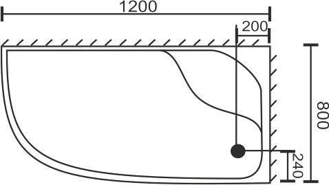Поддон для душа Royal Bath HP RB8120BK-R с сифоном