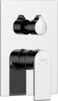 Встраиваемый смеситель для душа и ванны AQUATEK Лира AQ1447CR С ВНУТРЕННЕЙ ЧАСТЬЮ, 3 режима, хром