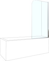 Шторка на ванну Berges River 065001 80х140