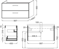 Мебель для ванной комнаты Jacob Delafon Ola 100 белый блестящий
