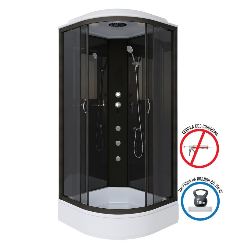 Душевая кабина Niagara Classic NG-6501-14G 90x90 см, с гидромассажем