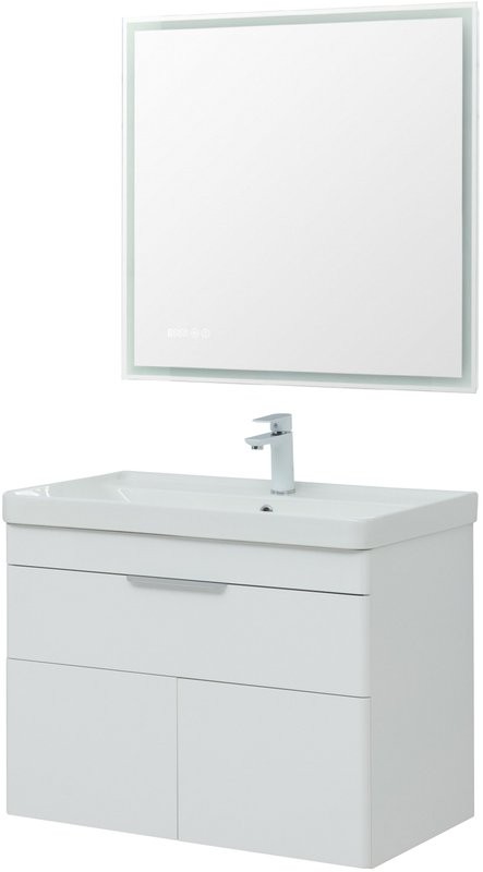 Мебель для ванной комнаты Aquanet Ирис new 70 подвесная, 1 ящик, 2 дверцы