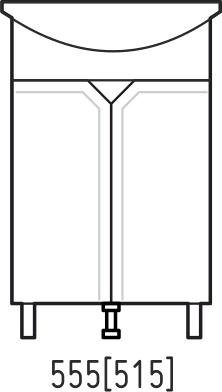 Мебель для ванной комнаты Corozo Сириус 55 белая