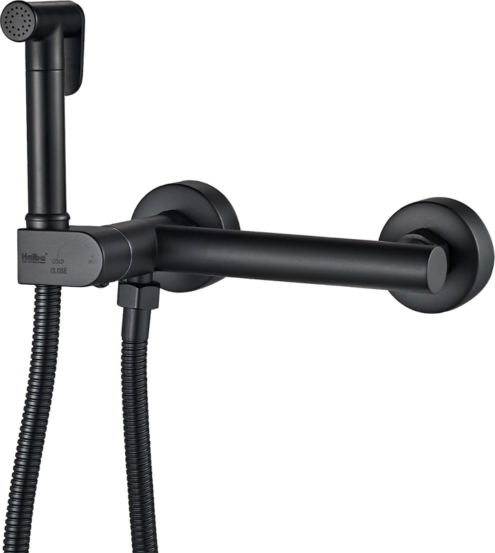 Гигиенический душ Haiba HB5514-7, со смесителем, черный