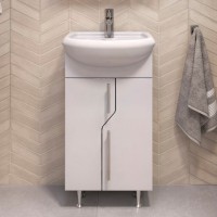 Тумба с раковиной Vigo 45 напольная, белая